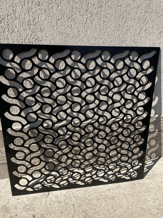 Panou Decorativ Metalic Debitativ Laser (100x100 cm) – Model Geometric Flow