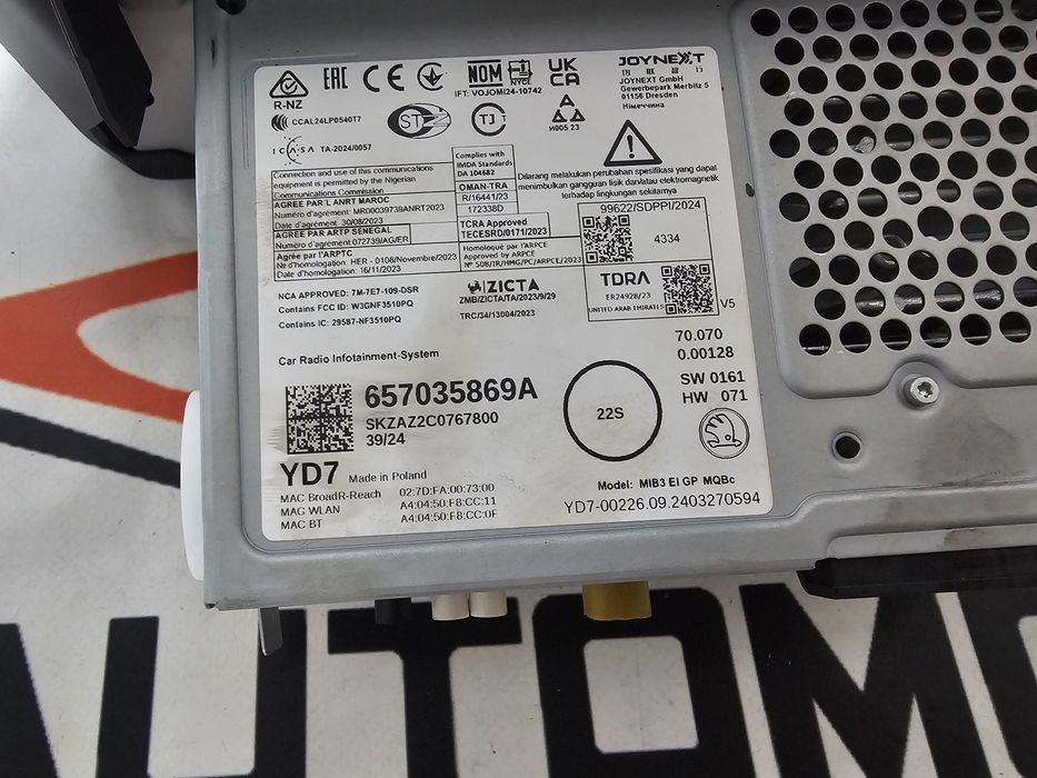 Display multimedia Skoda Fabia 4 Scala Kamiq cod 657035869A