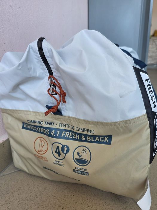 Cort camping gonflabil 4 persoane Air seconds, Nou, Decathlon