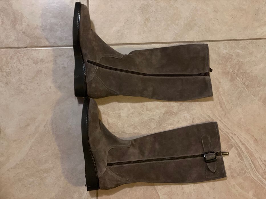 Дамски италиански велурени ботуши