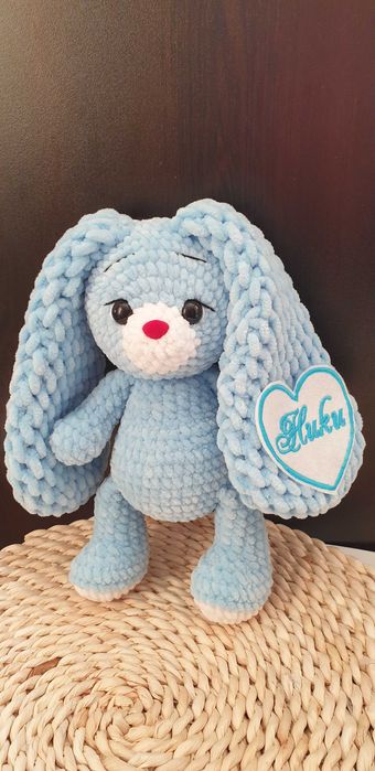 Декративно зайче  с бродирано име