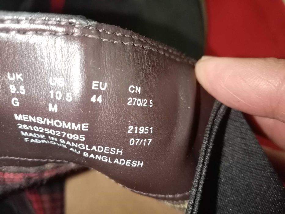 Мъжки боти Clarks 44 дебела ест. кожа, шити, нови