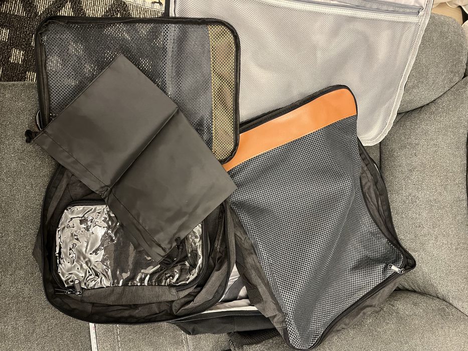 Ghiozdan pentru calatorit cu dimeniuni de 50×30×20 cm - cu extra pungi