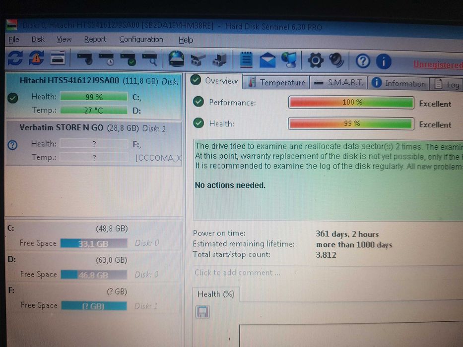Hard disk laptop 120GB