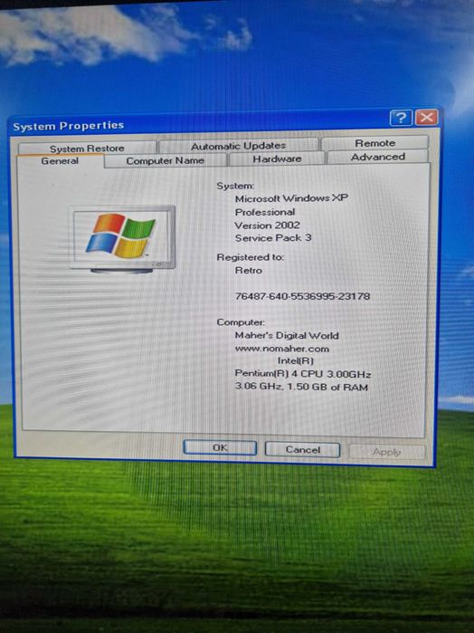 PC Retro Pentium 4 - Nvidia 9600 GT XFX