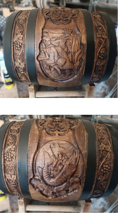 Буре с дърворезба за ракия