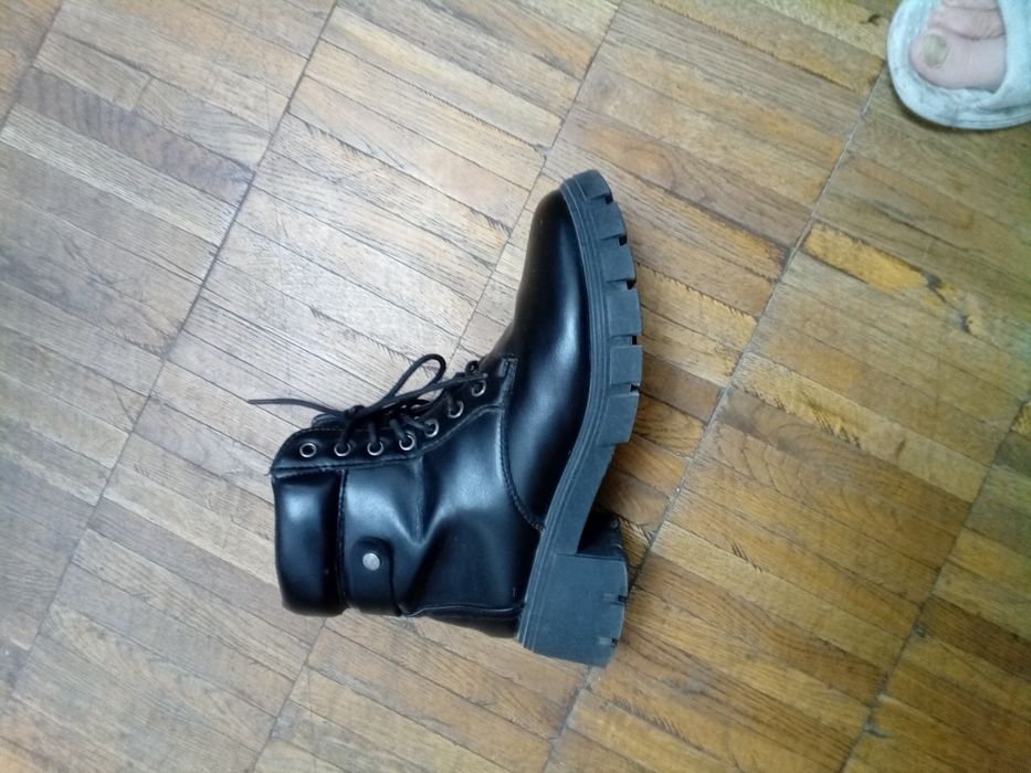 Зимние сапоги из экокожи