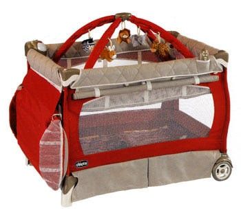 Chicco Lullaby кроватка красная