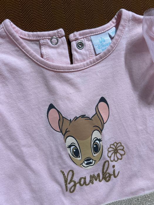 Rochita fetite Disney Bambi roz cu tulle marime 98-104 eleganta