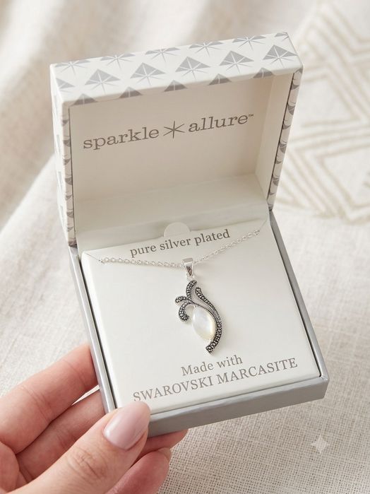 Чисто ново сребърно колие Sparkle Allure с марказит Swarovski