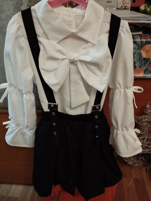 Bluză și sarafan, costum de școală fete 10/12 ani