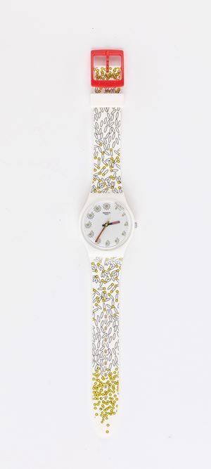 Бял часовник на Swatch