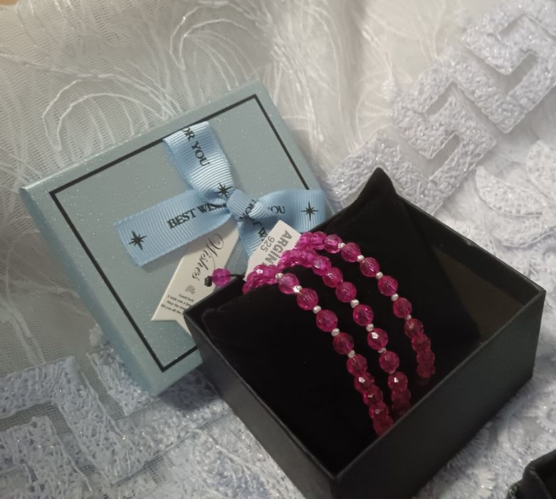 Brățară reglabilă cu biluțe de argint 925.