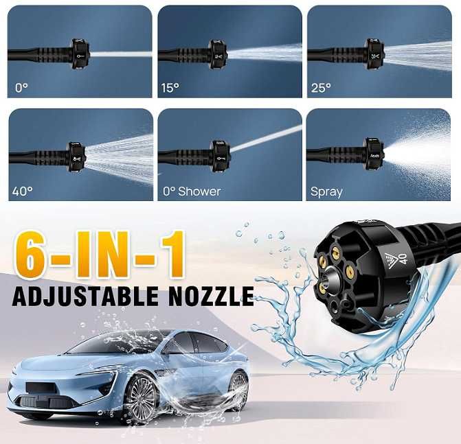 Акумулаторна водоструйка 1500W 70BAR с две батерии 2x96W