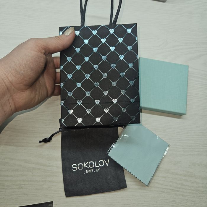 Серьги и кулон серебро Соколов