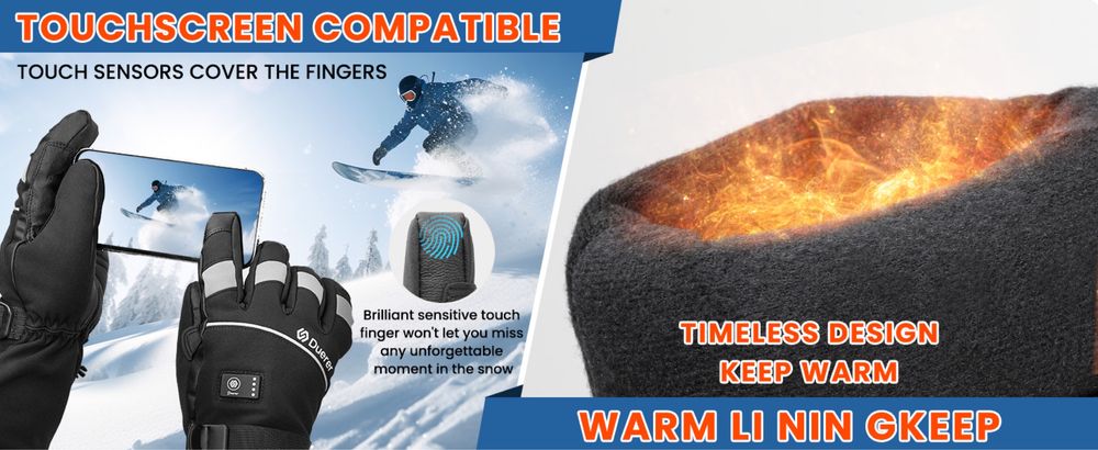 Отопляеми ръкавици с батерии Duerer