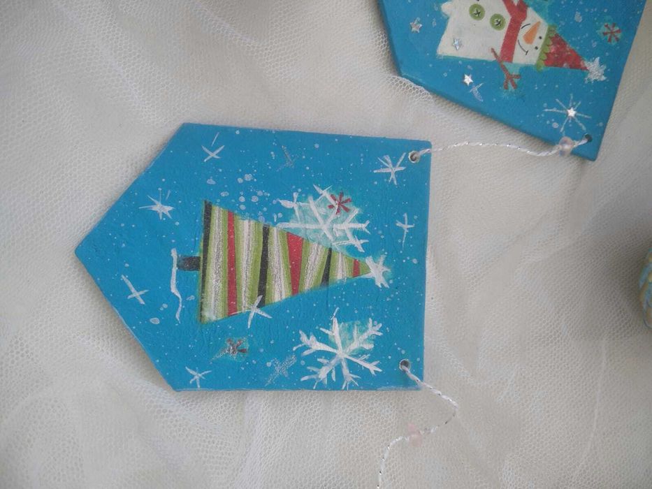 Ёлочное украшение "флажки"