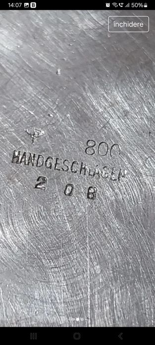 Fructieră, tavă, platou argint masiv de servit