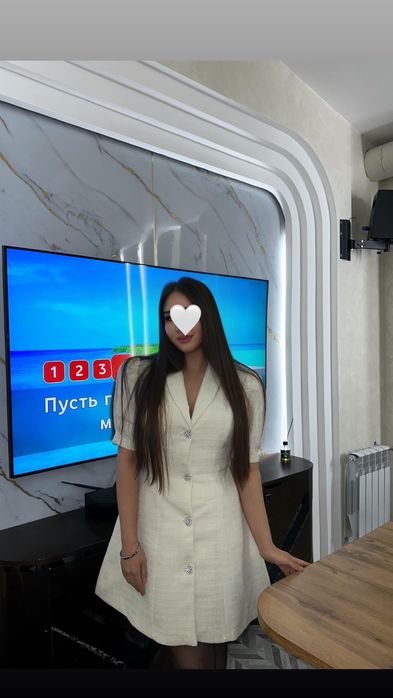 Ак койлек твидовый