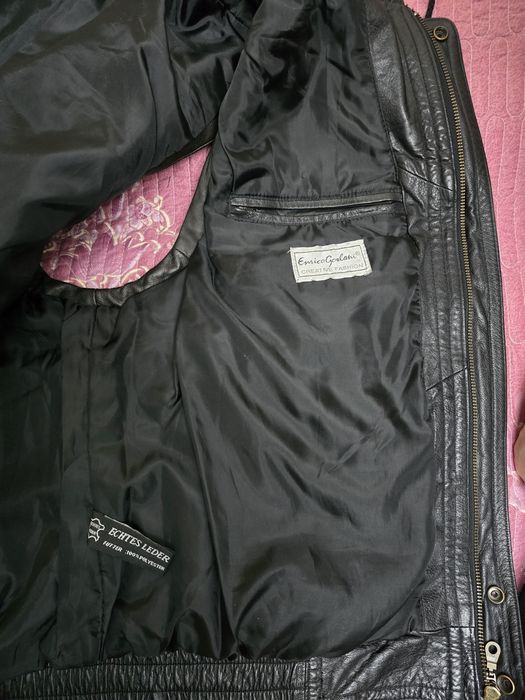 Новая кожаная мужская жилетка 56 размер