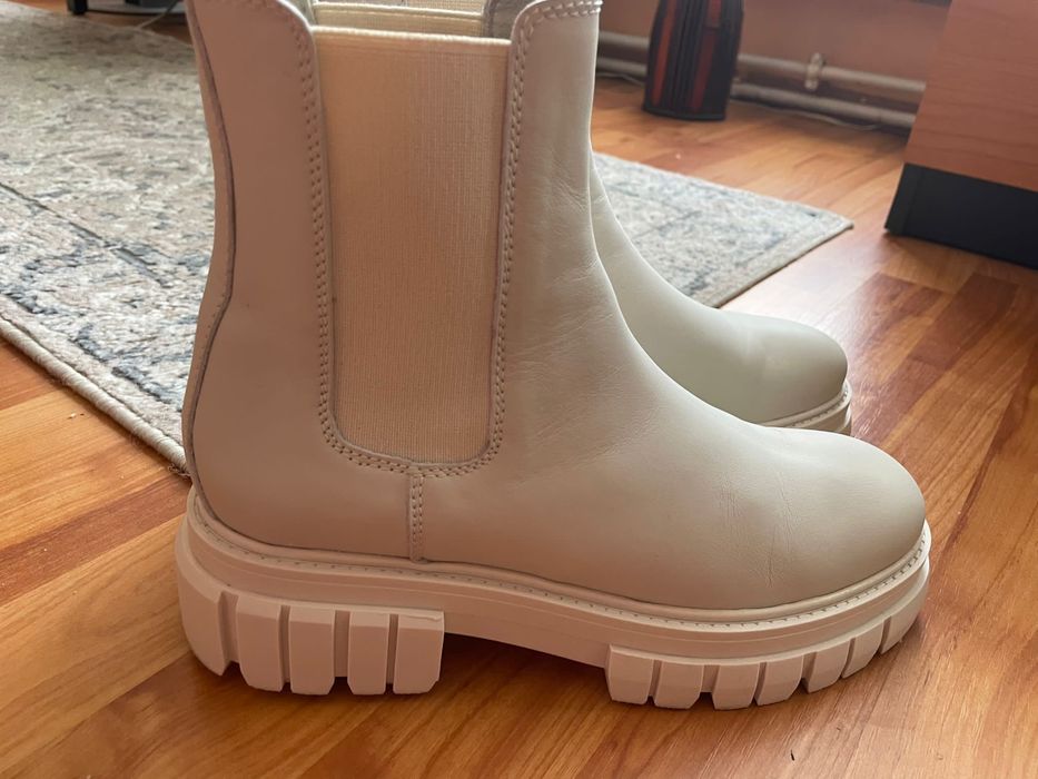 Ghete dama chelsea piele