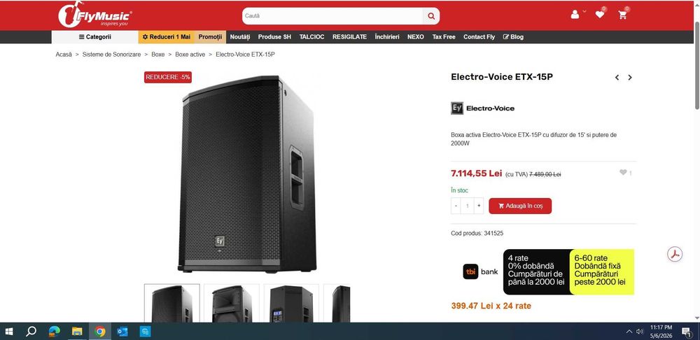 Boxa activa Electro-Voice ETX-15P