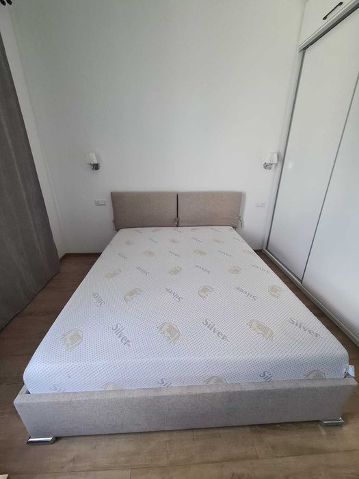 Pat dublu tapitat 160/200 +saltea