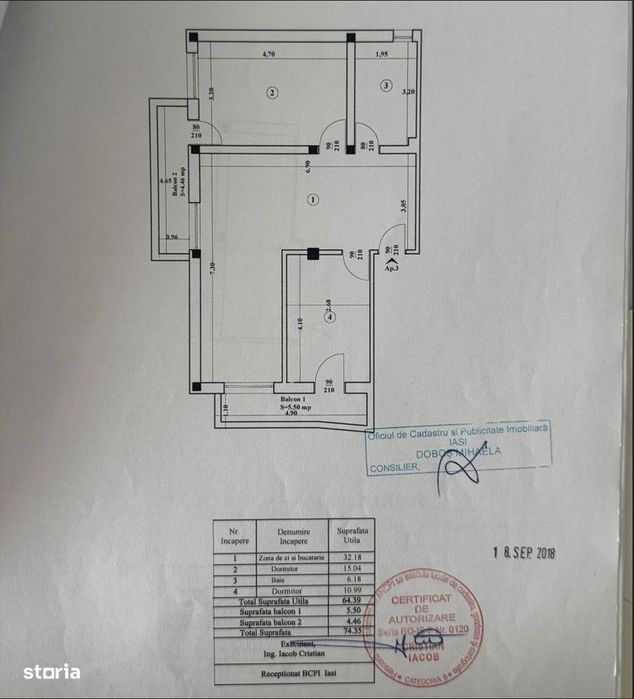 Ap 3 cam, parcare, boxa, mutare imediata, etaj intermediar