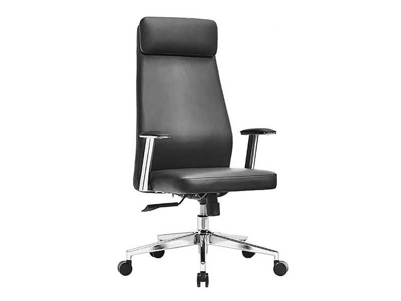 Стол, BF8800, Черен, Бял, Изкуствена кожа, 63х75х121см.