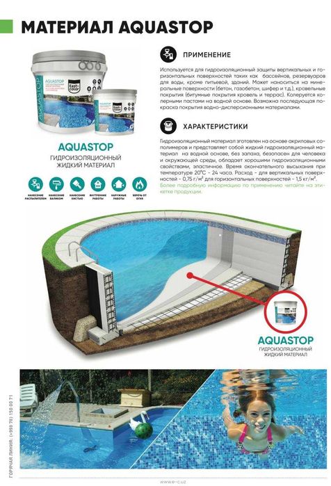 Гидроизоляционный Жидкий Материал AQUASTOP