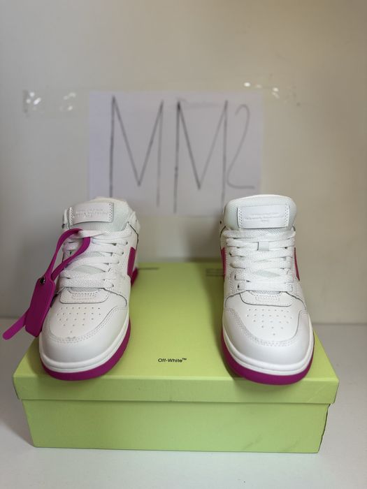 Adidasi Off-White Out Of Office 'White Fuchsia'  Lace-Up Sneakers