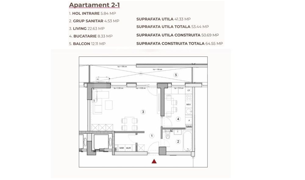 Studio 53.44 mp intr-un ansamblu cu 0% Comision la Achizitie — fotografia 3