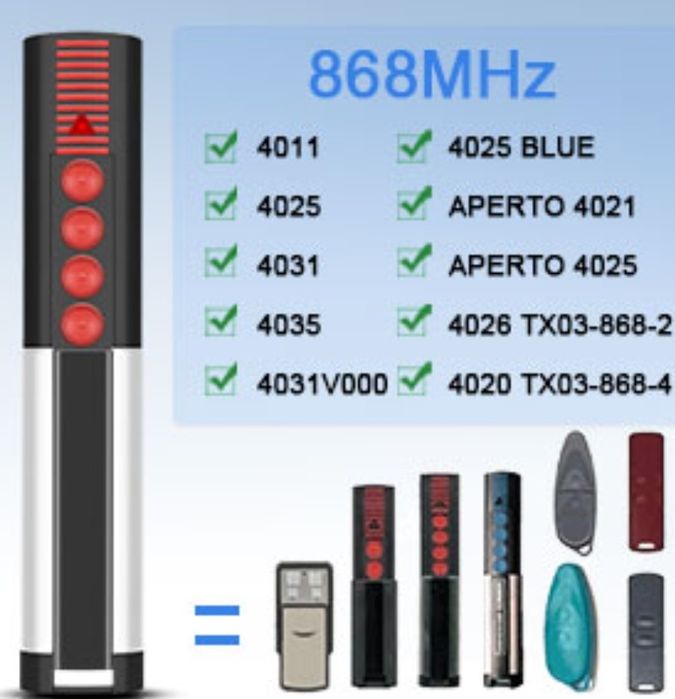 SOMMER 868,8  MHz дистанционно управление за гаражна врата 4020 TX03