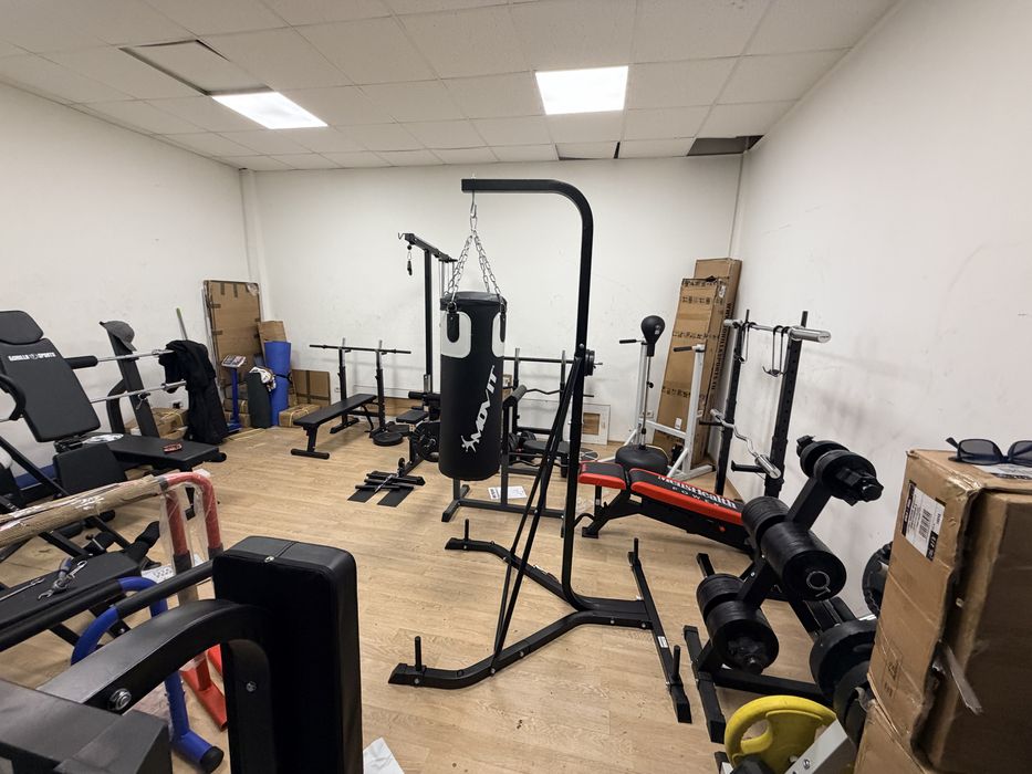 Pachet sala pt acasa, banca piept, Pliabila+bara haltera+gantere noi