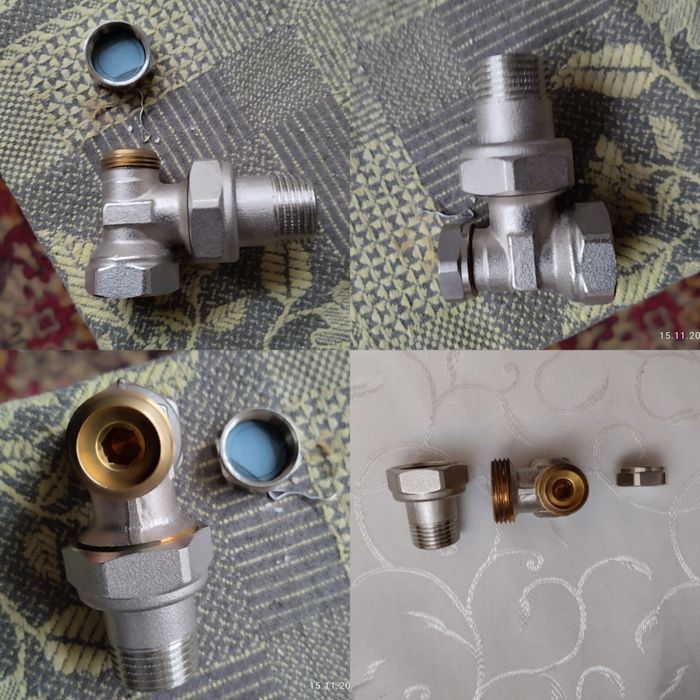 Винтель для балансировки отопления угловой