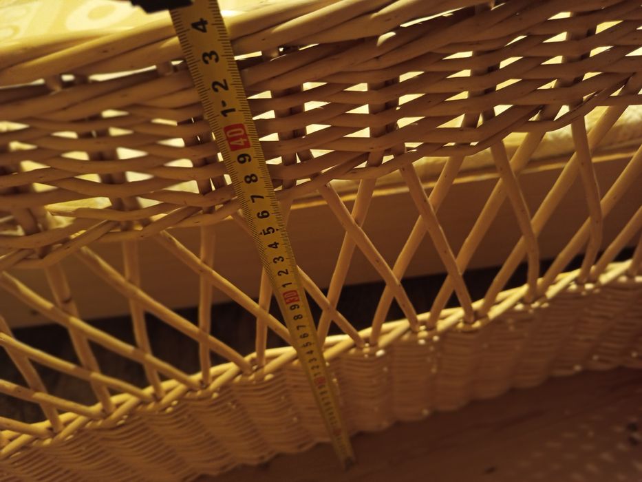 Естествен плетен бебешки кош на колелца, с дунапр. матраче и обиколник