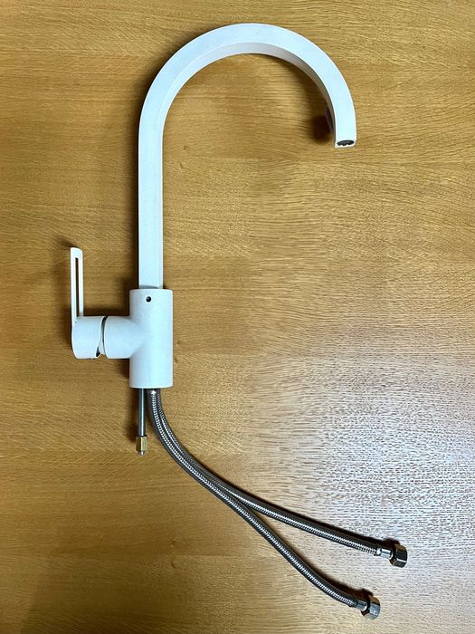 Композитна смесителна батерия LEKS RAS PLUS NANOGRANIT бяло