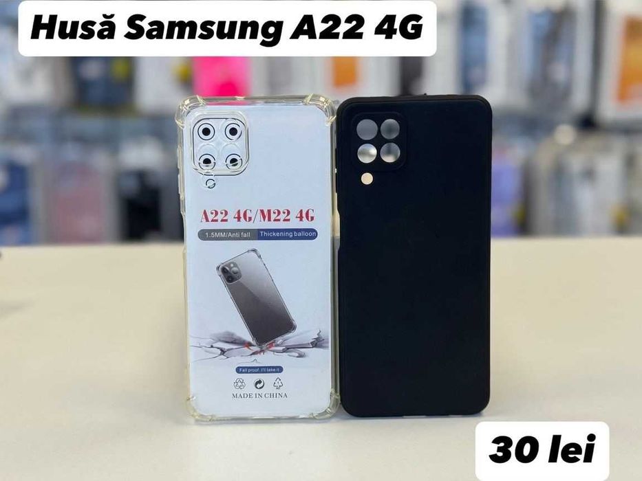 Husă silicon, folie, cablu, încărcător  Samsung A 22 4G