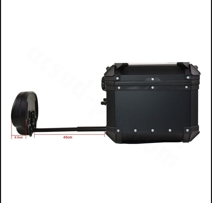 Top case moto Coocase 65L aluminiu cutie portbagaj cu spătar ajustabil