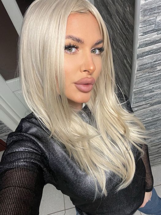 Peruca blond deschis