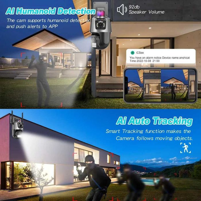 Wi-Fi IP-камера camera с двойным экраном для системы видеонаблюдения