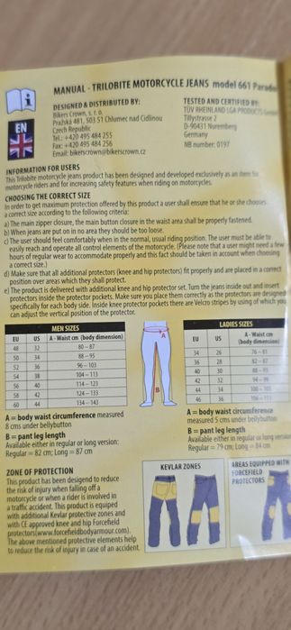 Motorcycle jeans TRILOBITE