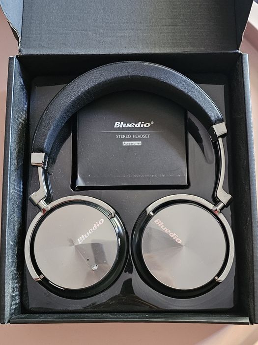 Casti Bluetooth Bluedio T4S, Wireless, Stereo, microfon incorporat, active noise cancellation, usb tip C - DualStore Negru