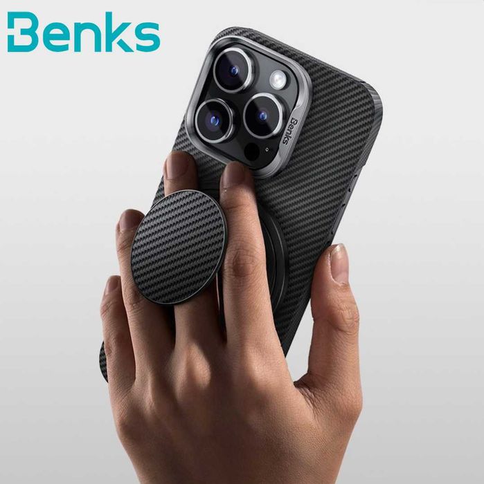 Benks ArmorPop держатель и подставка MagSafe Kevlar® 360 for iPhone 16