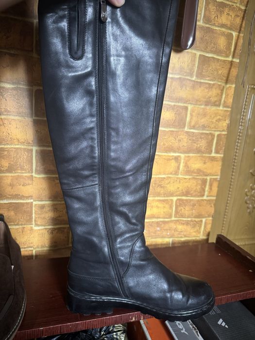 сапоги женские кожаные