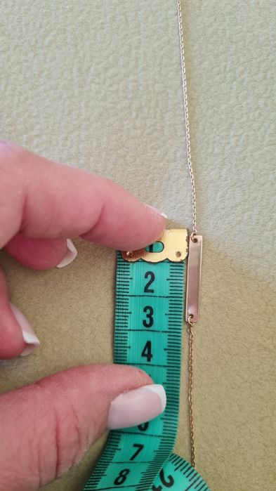 Ново златно колие плочка