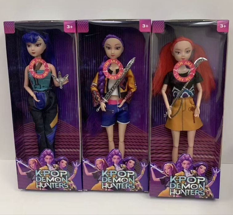 ПРОМО! Комплект 3 броя Музикални Кукли K-POP Demon hunters Руми/Rum