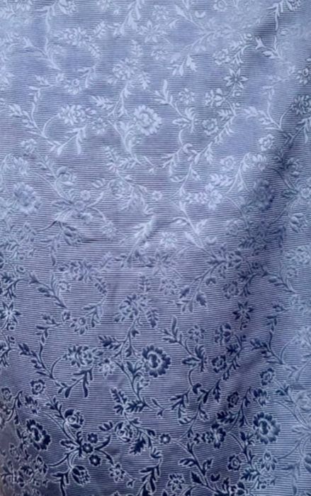 Draperie model baroc culoare capucino si albastru