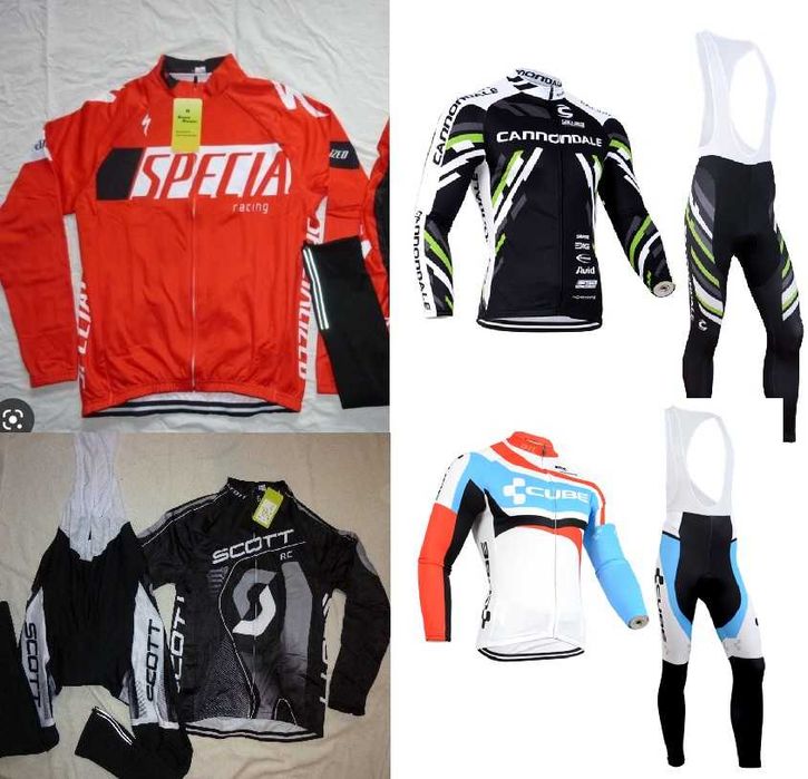 Set bluza pantaloni iarna bianchi merida cannondale cube bmc scott focus sky giant focus trek