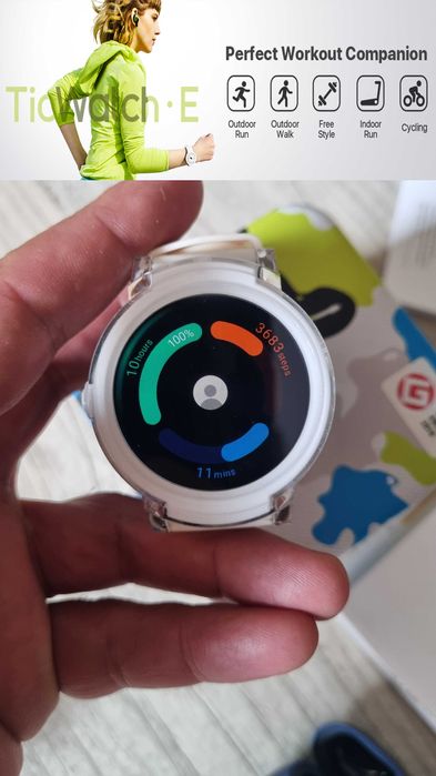 Smartwatch Ticwatch E Dama + Casti Realme Air 3 + Y39 Fitness Tracker